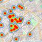 Strutt & Parker - Fulham listings heatmap