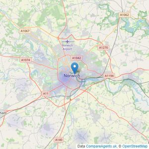 Strutt & Parker - Norwich listings heatmap