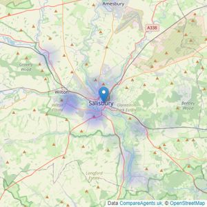 Strutt & Parker - Salisbury listings heatmap