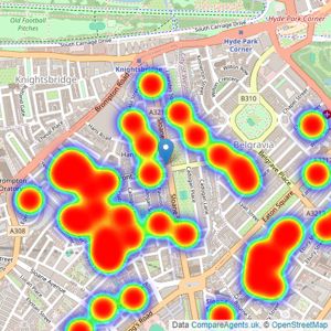 Strutt & Parker - Sloane Street listings heatmap