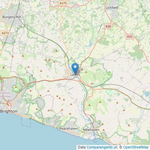 Strutt & Parker - South East Estates & Farm Agency - Lewes listings heatmap