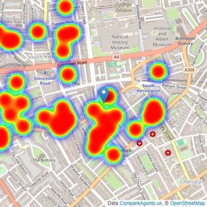 Strutt & Parker - South Kensington listings heatmap