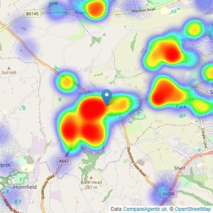 Sugdens - Queensbury listings heatmap