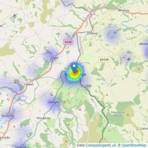 Sunderlands - Hay-on-wye listings heatmap