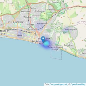 Sure Property Solutions Ltd - Brighton listings heatmap