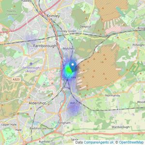 Surrey Abodes - Surrey listings heatmap