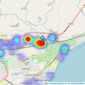 Surridge Mison Estates - Pevensey listings heatmap