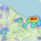 Susan Payne Property - Wootton Bridge listings heatmap