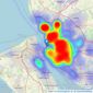 Sutton Kersh Auction - Liverpool - Auction listings heatmap