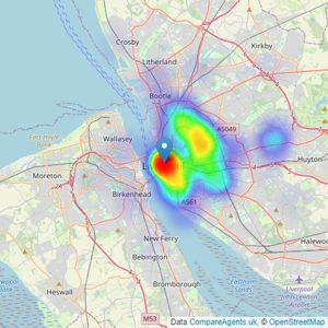 Sutton Kersh - City Centre listings heatmap