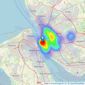 Sutton Kersh - City Centre listings heatmap