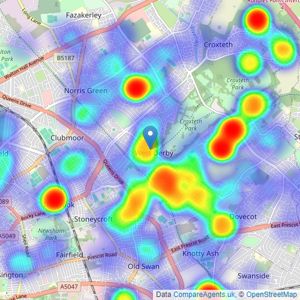 Sutton Kersh - West Derby listings heatmap