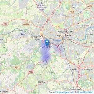 Suzanne Graham - Whickham listings heatmap