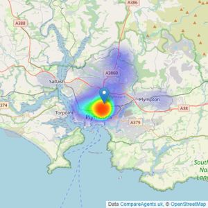 Swift Estate Agents - Plymouth listings heatmap