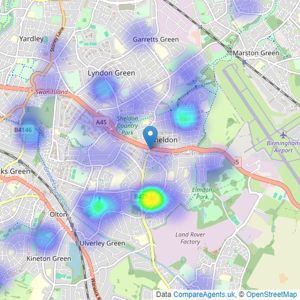 Sydney Mitchell Estate Agents - Sheldon listings heatmap