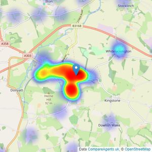 Symonds & Sampson - Ilminster listings heatmap