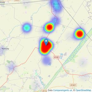 T Payne & Co Ltd - Chatteris listings heatmap