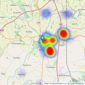 Tag Estate Agents - Tewkesbury listings heatmap