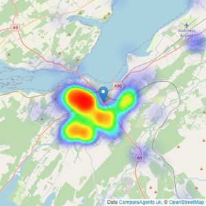 Tailormade Moves - Inverness listings heatmap