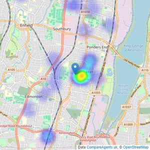 Target Property - Edmonton listings heatmap