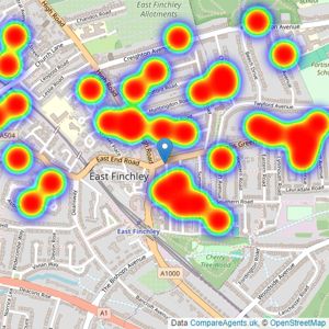 Tatlers - East Finchley Office listings heatmap