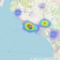 Taylor & Henderson - Saltcoats listings heatmap