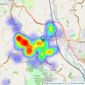 Taylor Brown and Simms - Heanor listings heatmap