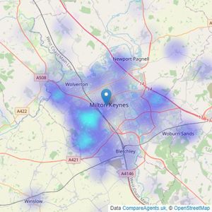 Taylor Walsh - Milton Keynes listings heatmap