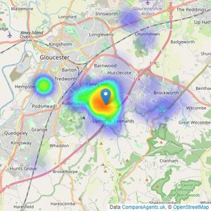 Taylors Estate Agents - Abbeydale listings heatmap