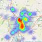 Taylors Estate Agents - Bedford listings heatmap