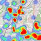 Taylors Estate Agents - Brierley Hill listings heatmap