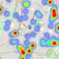 Taylors Estate Agents - Downend listings heatmap