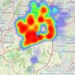 Taylors Estate Agents - Halesowen listings heatmap