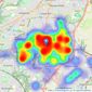 Taylors Estate Agents - Kingswood listings heatmap