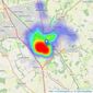 Taylors Estate Agents - Luton listings heatmap