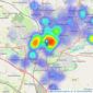 Taylors Estate Agents - Northampton listings heatmap