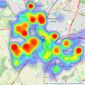 Taylors Estate Agents - Stourbridge listings heatmap