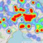 Taylors (Torbay) Ltd - Torquay listings heatmap