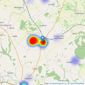 Ted George Estate Agents - Shipton-Under-Wychwood listings heatmap