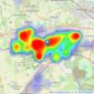 Temme English - Basildon listings heatmap