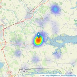 Temme English - Maldon listings heatmap