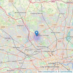 Temple Fortune Estates - Hampstead listings heatmap