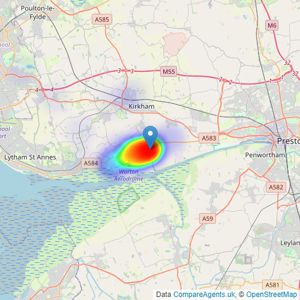 Tempo Estates - Preston listings heatmap