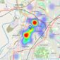 TG Sales & Lettings - Gloucester listings heatmap