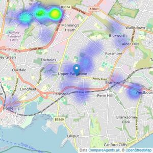 Thacker & Revitt - Poole listings heatmap