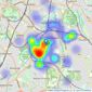 The Address - Beckenham listings heatmap