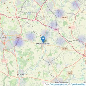 The Agents Property Consultants - Henley In Arden listings heatmap