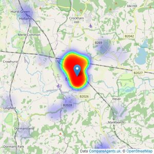 The Bridge Estate Agents - Kent listings heatmap