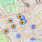 The Cloister - London listings heatmap