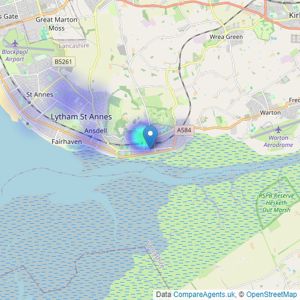 The Coastal Property Group - Lytham St Annes listings heatmap